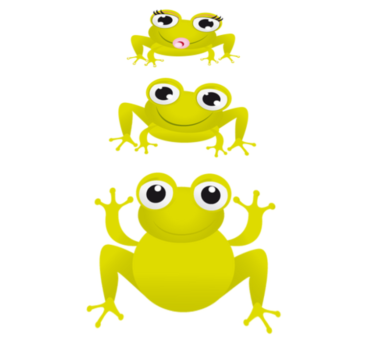 Tepih z živalskim potiskom dojenčke žabe - TenStickers