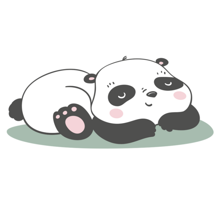 Tepih z živalskim potiskom ilustracija pande - TenStickers