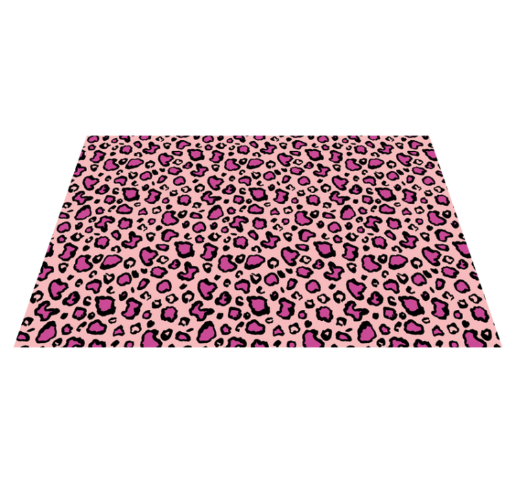 Tepih z živalskim potiskom roza in črna leopardska imitacija - TenStickers