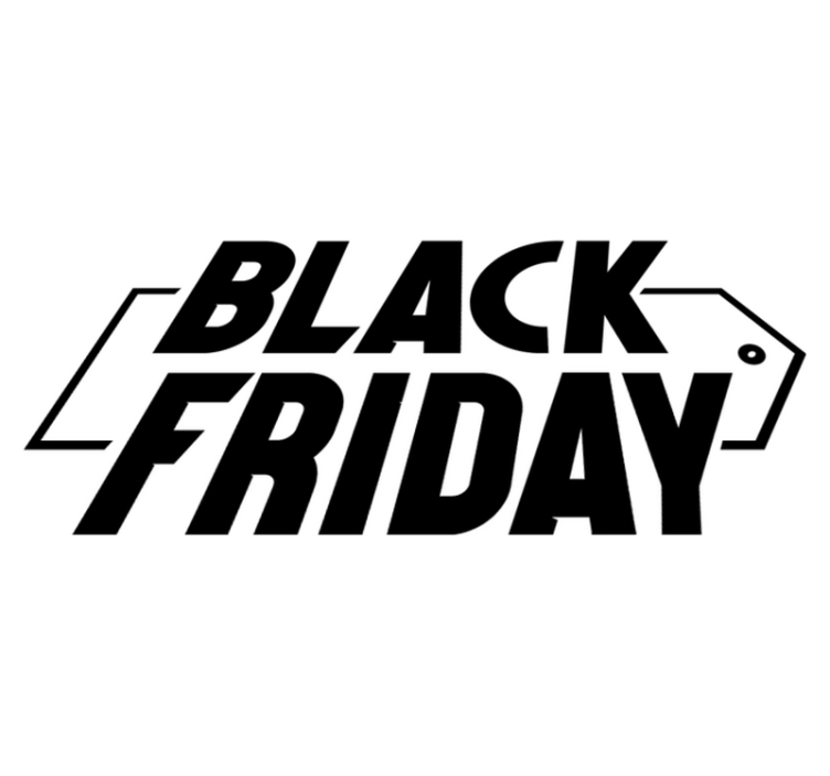 Black friday vinilna preproga moderna pisava - TenStickers