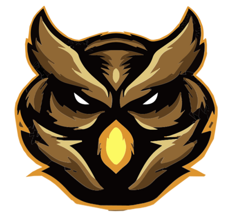 Tepih z živalskim potiskom emblem močne sove - TenStickers