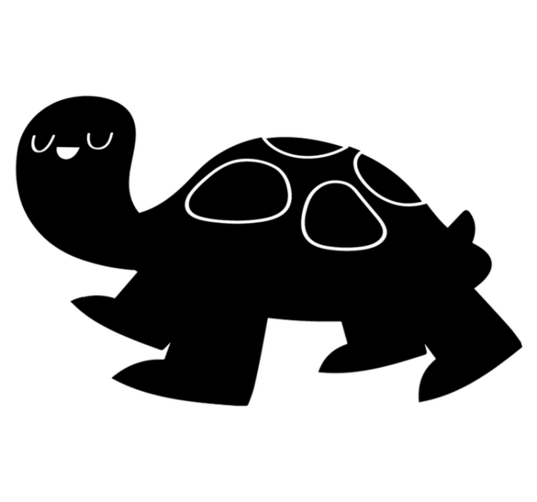 Tepih z živalskim potiskom velika črna želva - TenStickers