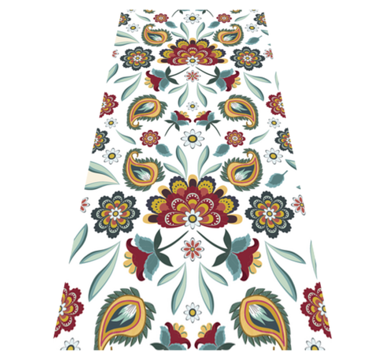 Cvetlična vinilna preproga etnični cvetlični motiv - TenStickers