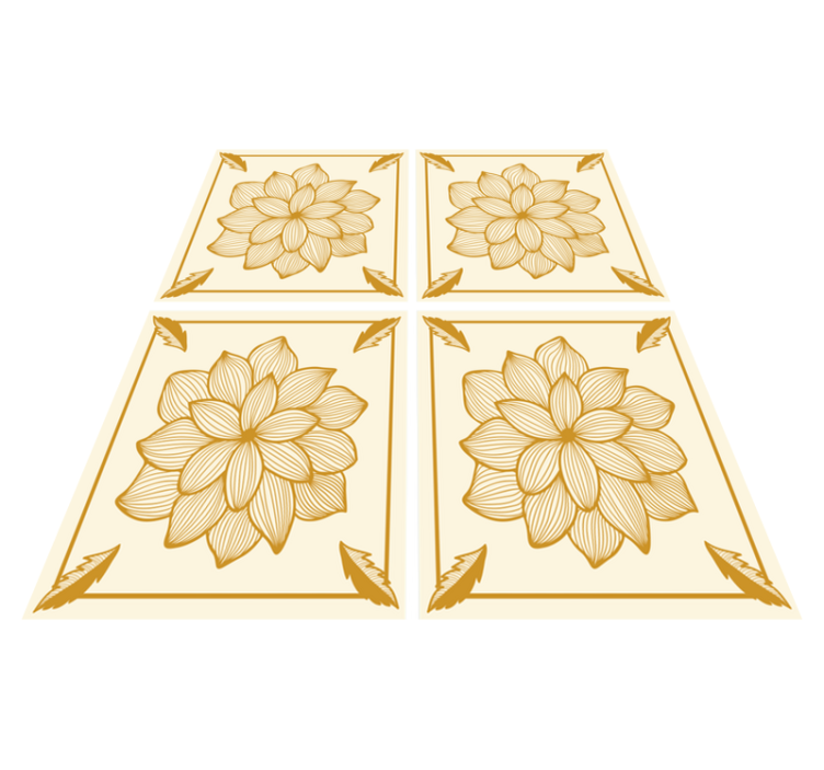 Cvetlična vinilna preproga paisley cvetlični vzorec - TenStickers