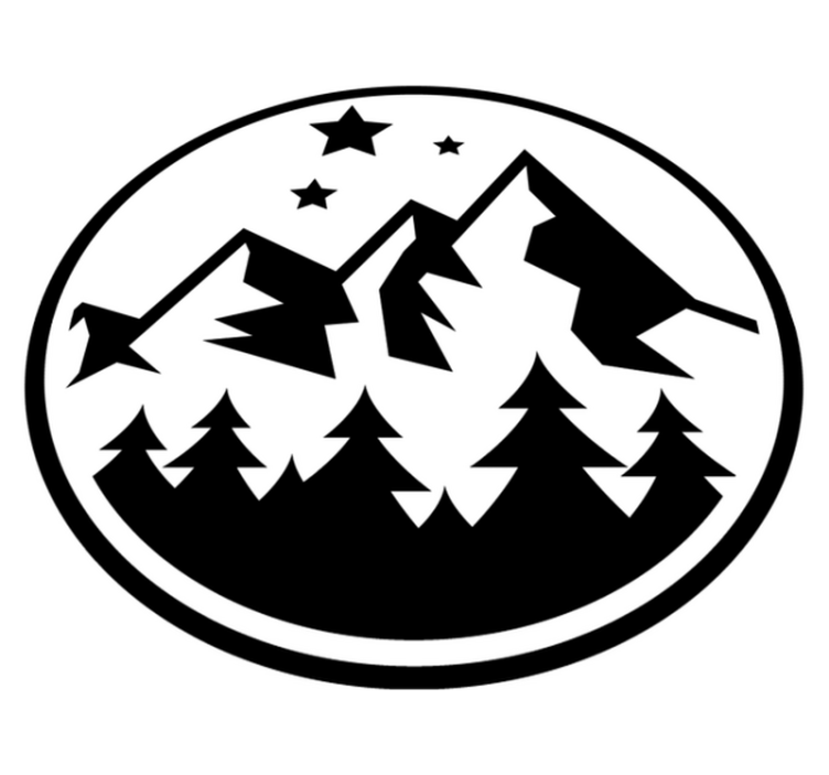 Cvetlična vinilna preproga gorska gozdna pokrajina - TenStickers