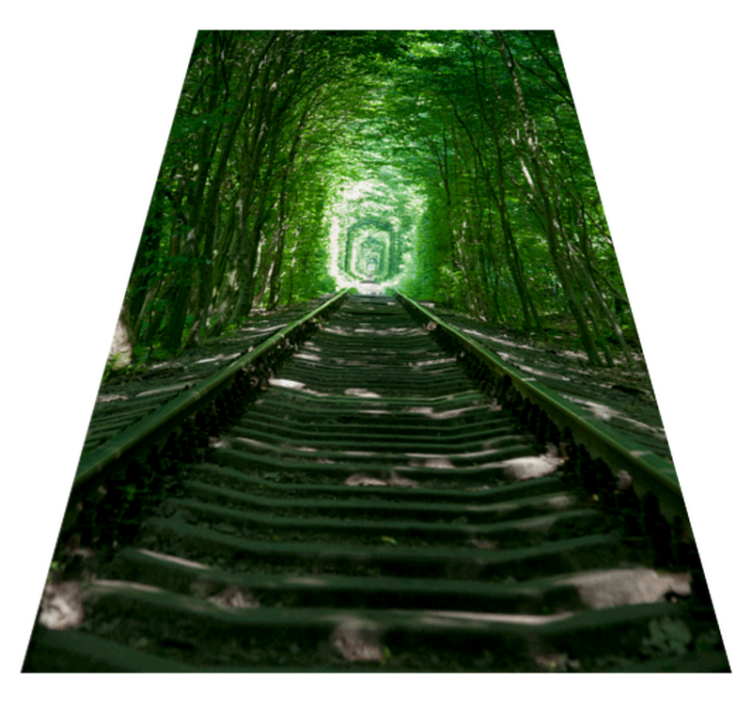 Cvetlična vinilna preproga sledovi in drevesa - TenStickers