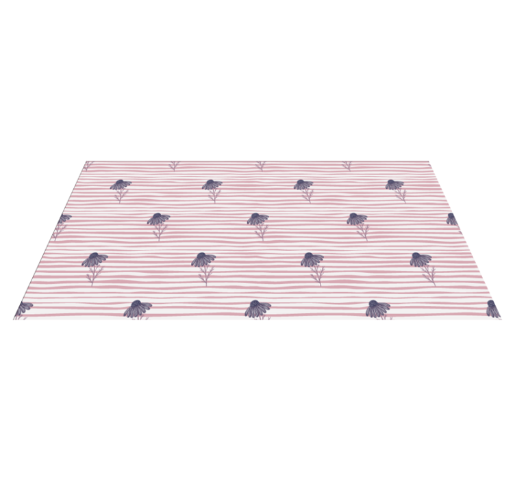 Cvetlična vinilna preproga z vijoličnimi marjeticami - TenStickers