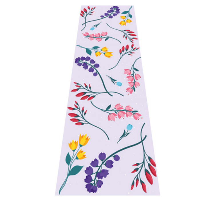 Cvetlična vinilna preproga minimalistične botanične rože - TenStickers