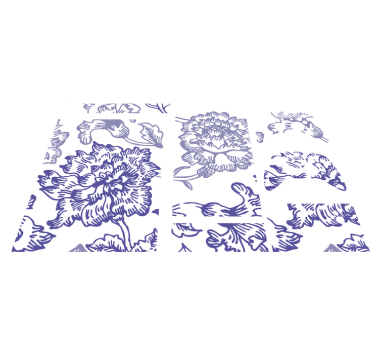 Cvetlična vinilna preproga mehki vijolični vzorec - TenStickers