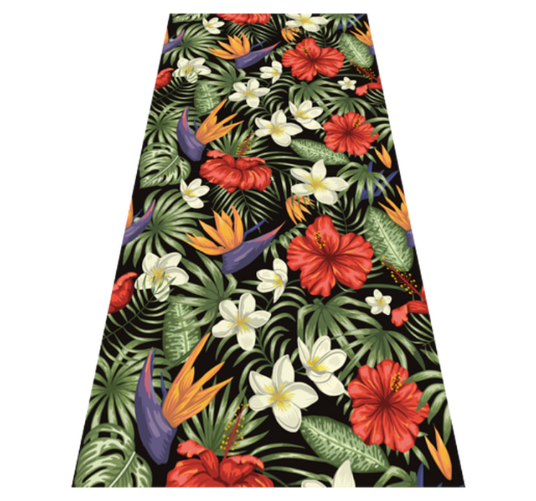 Cvetlična vinilna preproga vzorec tropskih rastlin - TenStickers