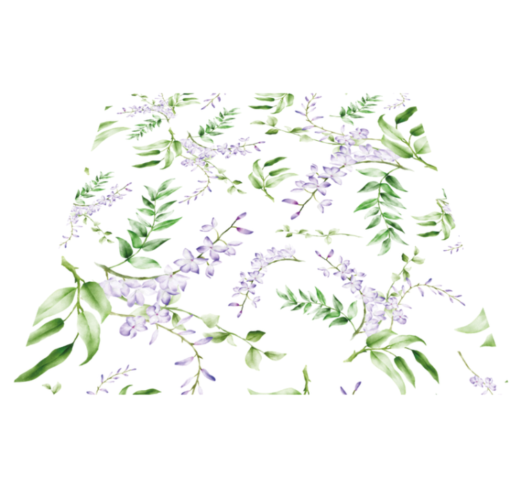 Cvetlična vinilna preproga motiv sivke za okno - TenStickers