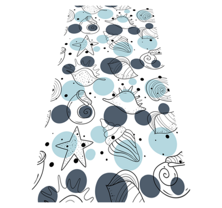 Cvetlična vinilna preproga v stilu školjk - TenStickers