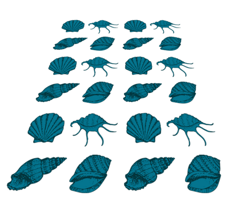 Cvetlična vinilna preproga okrasni školjčni vzorci - TenStickers