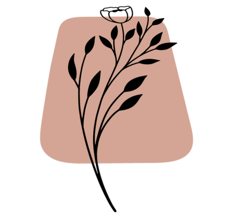 Cvetlična vinilna preproga stilni cvetlični poudarek - TenStickers