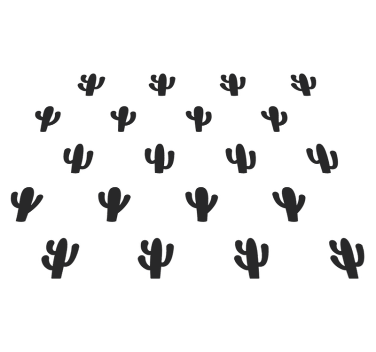 Cvetlična vinilna preproga vzorec kaktusa - TenStickers