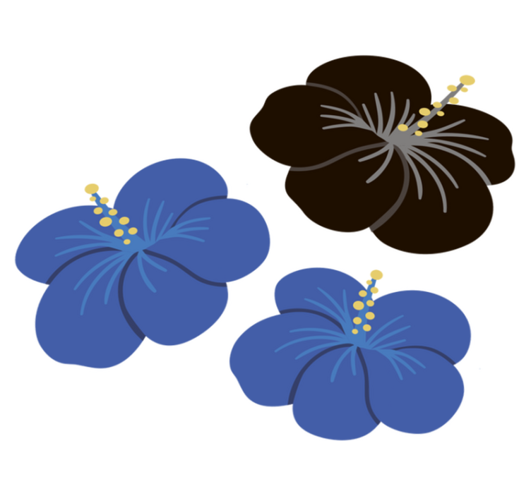 Cvetlična vinilna preproga hibiskusov cvetni aranžma - TenStickers