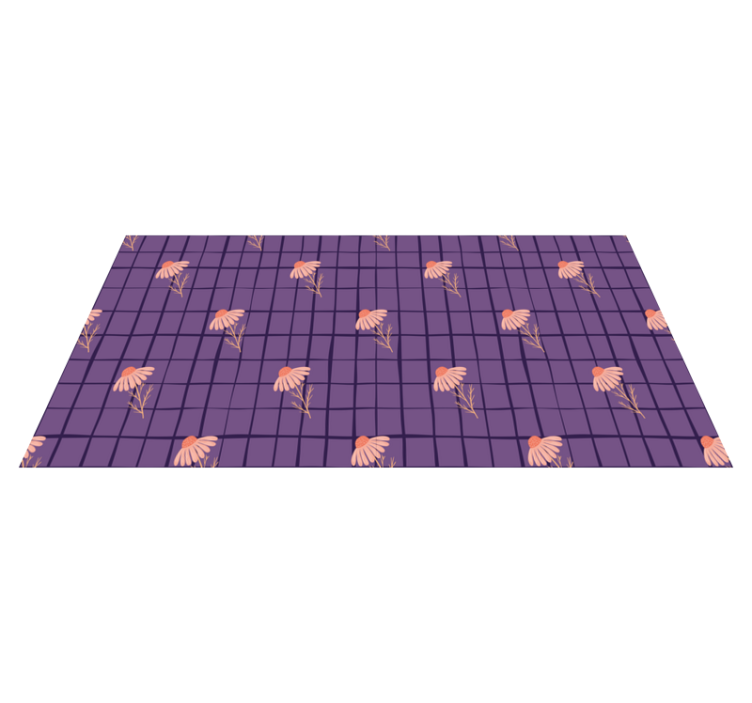 Cvetlična vinilna preproga vijolični cvetlični vzorec - TenStickers