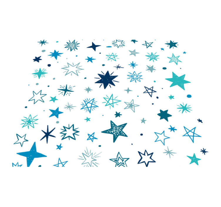 Vinilna preproga s zvezdami geometrijski vzorec - TenStickers