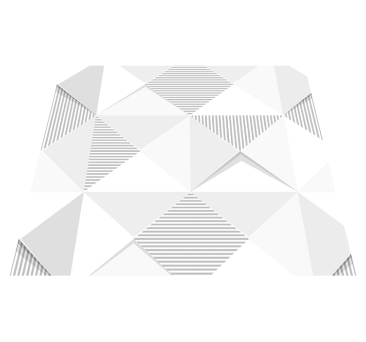 Vinilne preproge z geometrijskimi vzorci 3d bele kvadrate - TenStickers
