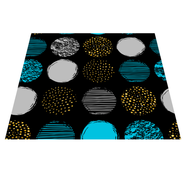 Vinilne preproge z geometrijskimi vzorci na črni podlagi - TenStickers