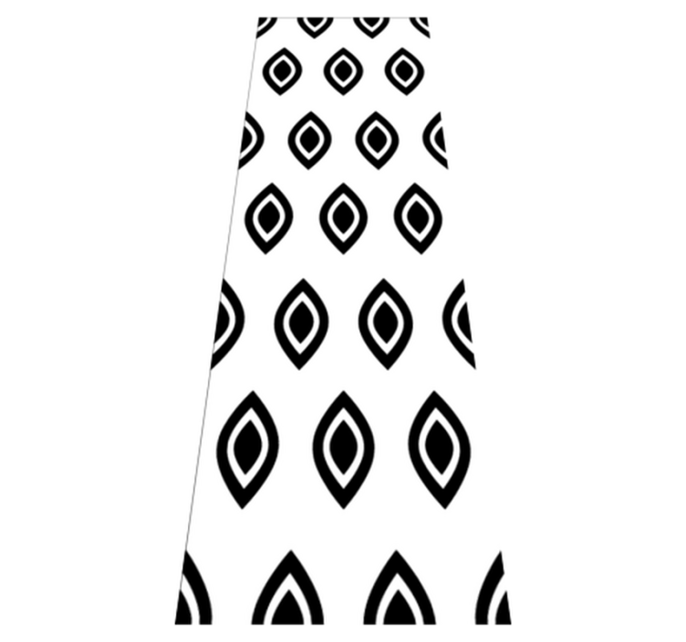 Vinilne preproge z geometrijskimi vzorci črno-bele oblike - TenStickers