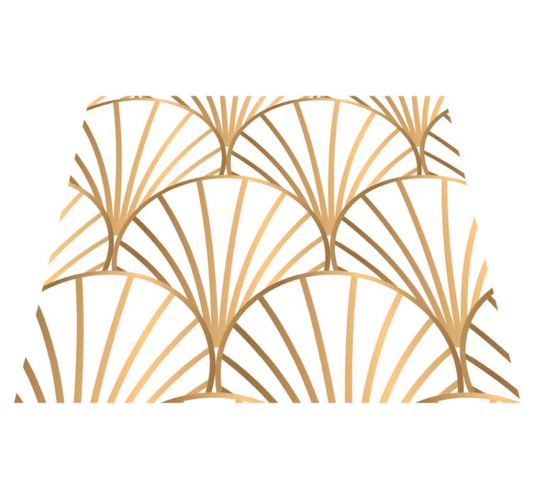 Vinilne preproge za spalnico v art deco beli in zlati - TenStickers