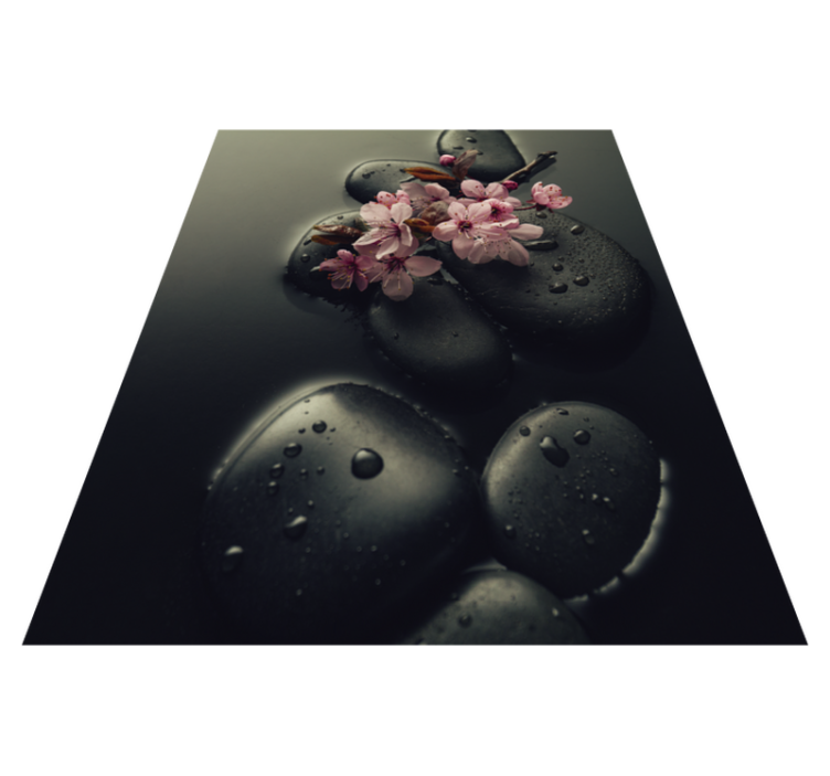 Naravne vinilne preproge zen ambient s kamnom za wc - TenStickers