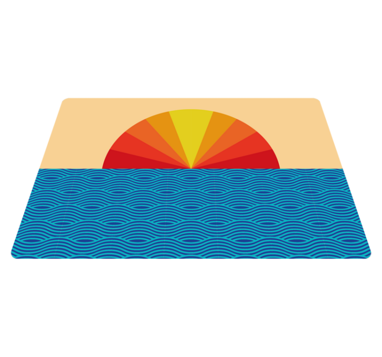 Naravne vinilne preproga vintage sončni zahod - TenStickers