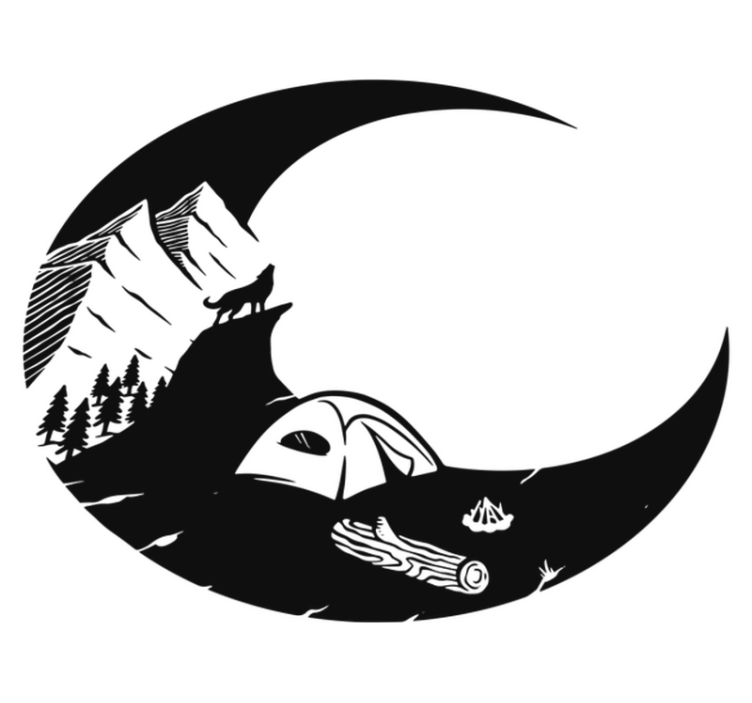 Naravne vinilne preproga gorska kamp scena - TenStickers