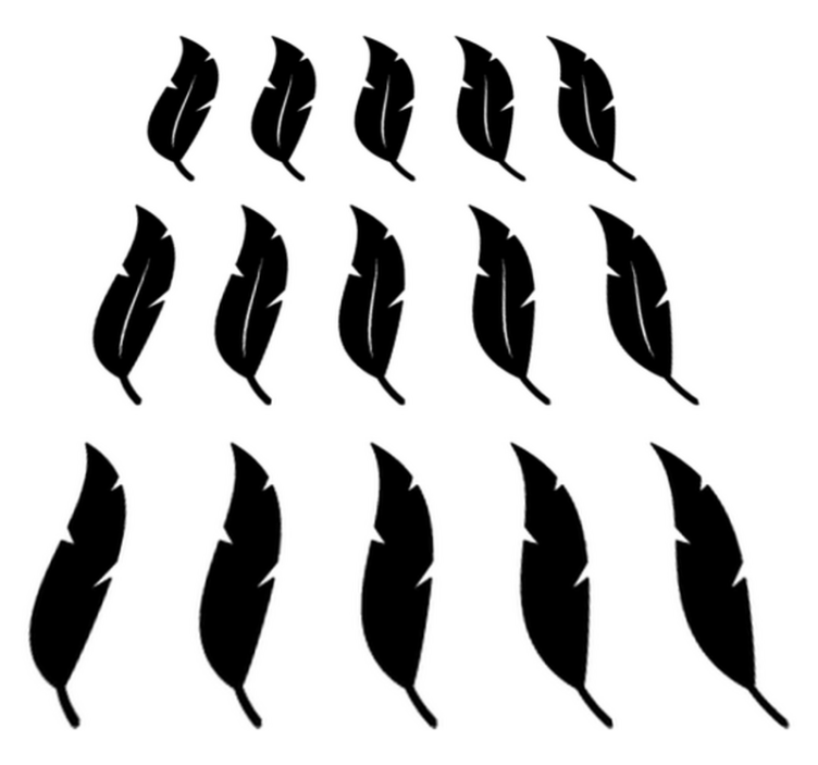 Naravne vinilne preproge vzorci lebdečih peres - TenStickers