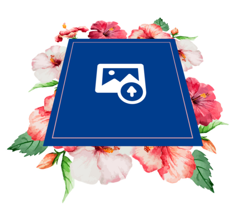 Naravne vinilne preproge hibiskusov cvetlični vzorec - TenStickers