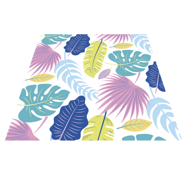 Naravne vinilne preproge z barvitimi listi - TenStickers
