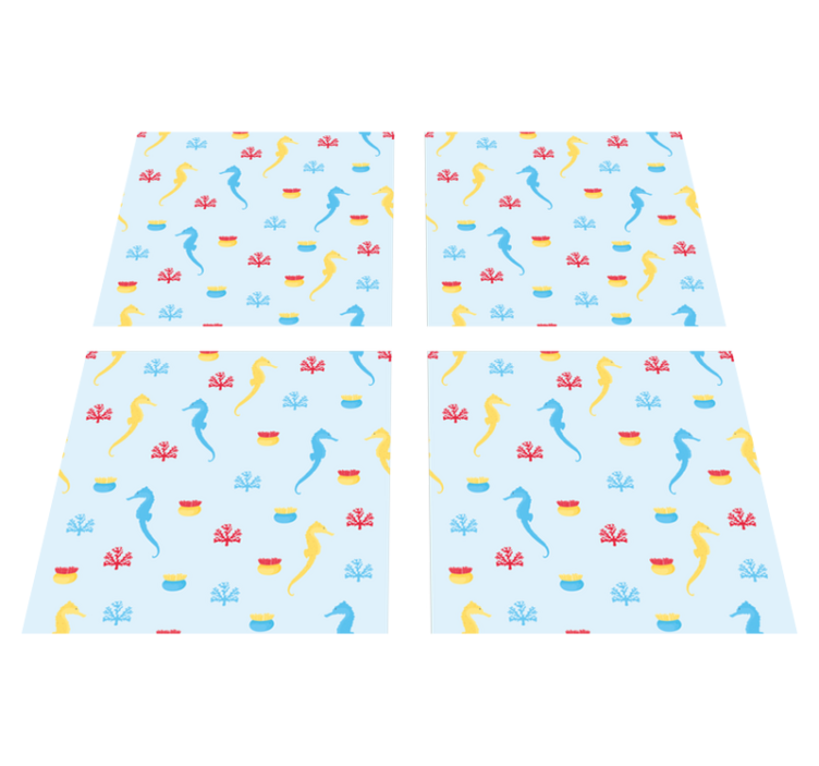 Naravne vinilne preproge morski konjiček naravni pljuski - TenStickers