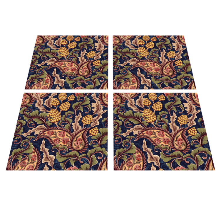 Naravne vinilne preproge s cvetličnim vzorcem - TenStickers