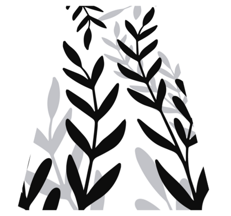 Cvetlična vinilna preproga prosojna vinilna plošča rastlin - TenStickers