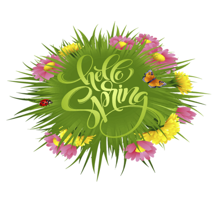 Cvetlična vinilna preproga cvetovi spomladanskega polja - TenStickers