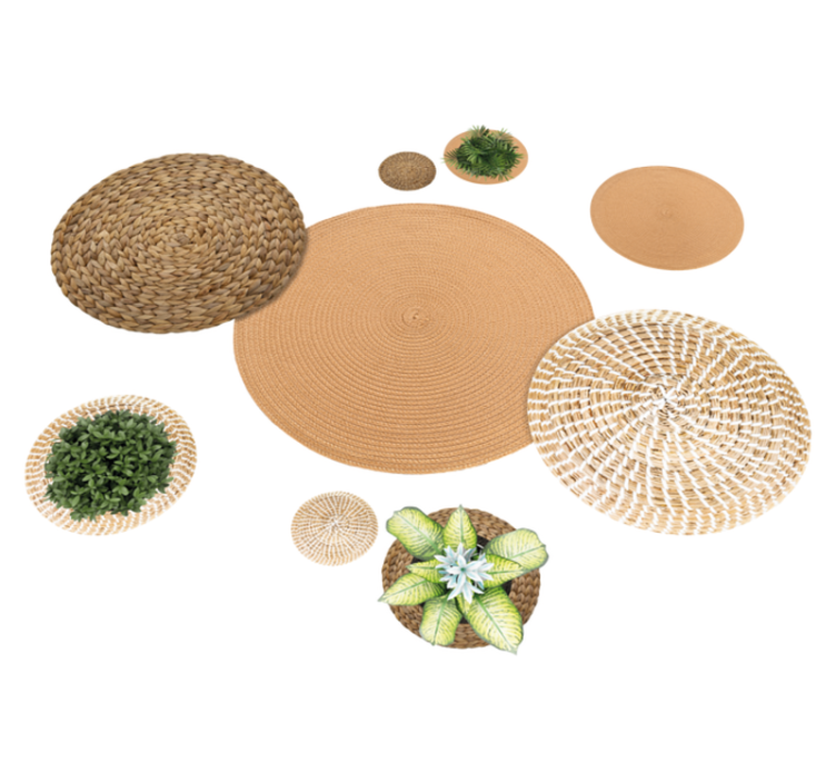 Cvetlična vinilna preproga vrt in osje - TenStickers