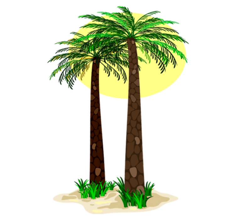 Cvetlična vinilna preproga tropske palme - TenStickers