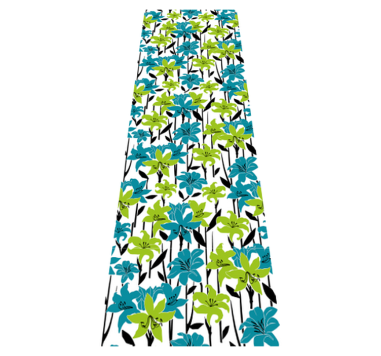 Vinilne preproge za spalnico cvetlični stencil dizajn - TenStickers