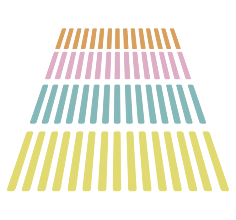 Vinilne preproge z geometrijskimi vzorci v barvah konfeti - TenStickers