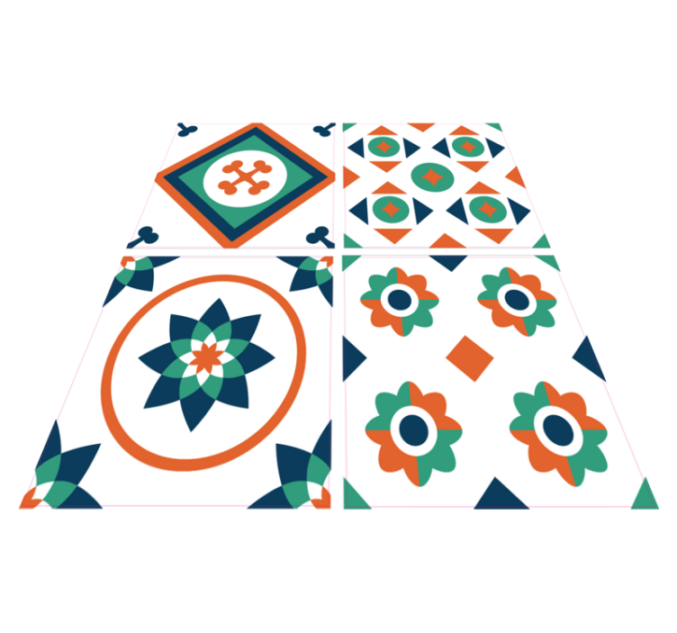 Vinilne preproge z geometrijskimi ploščicami - TenStickers