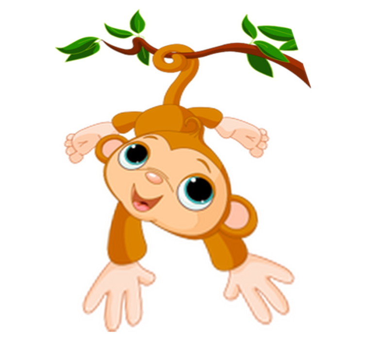 Otroške vinilna preproga veseli mali opica - TenStickers