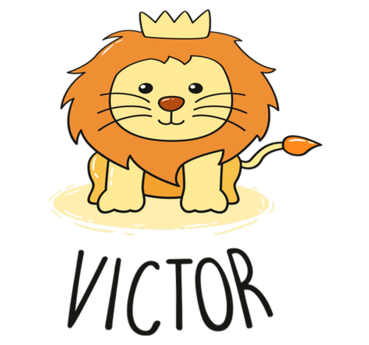 Otroške vinilna preproga risba dojenčka leva - TenStickers