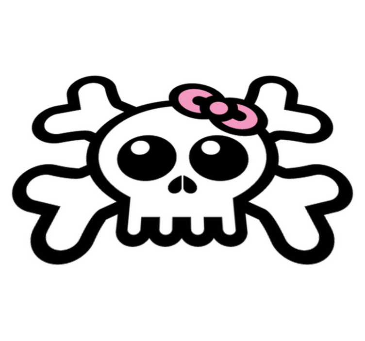 Otroške vinilna preproga lobanja z trakcem - TenStickers