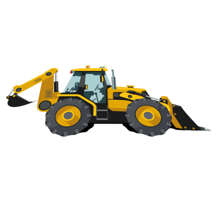 Otroške vinilna preproga realističen traktor - TenStickers