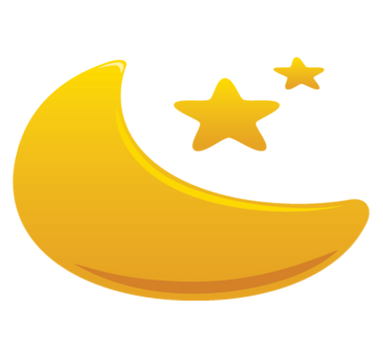 Otroške vinilna preproga polmesec in zvezde - TenStickers