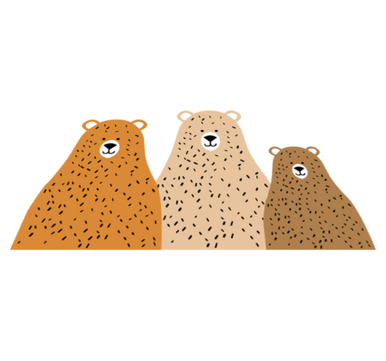 Otroške vinilna preproga trije medvedki prijatelji - TenStickers