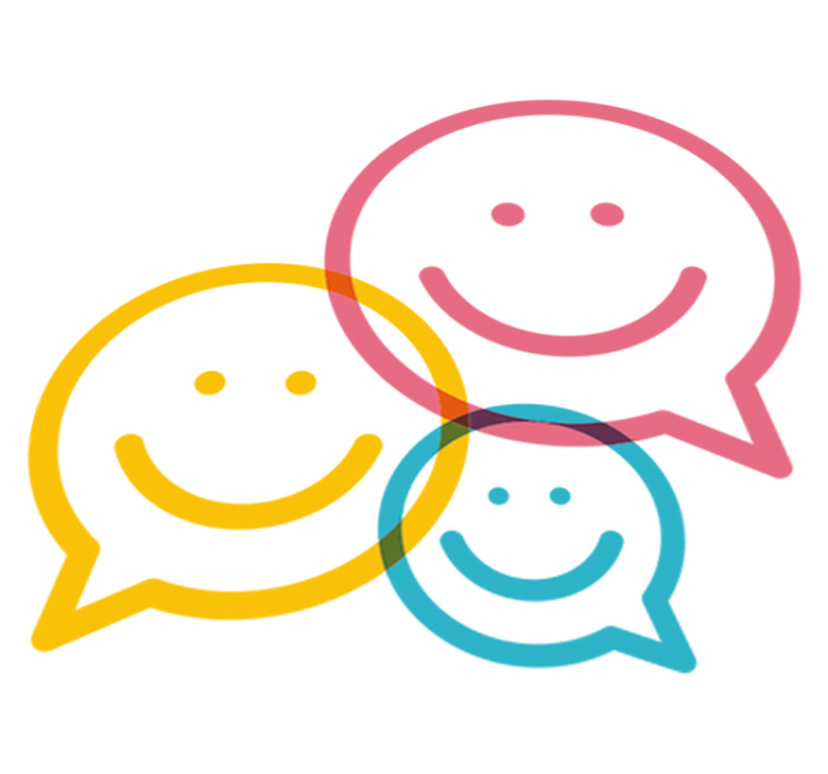 Otroške vinilna preproga veseli pisani obrazi - TenStickers