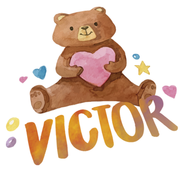 Otroške vinilna preproga medvedek s srcem - TenStickers