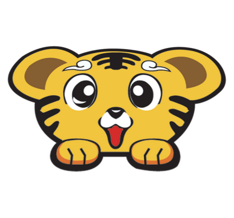 Otroške vinilna preproga srečni tiger - TenStickers